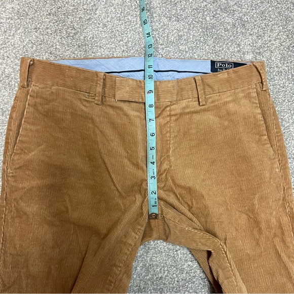 Polo Ralph Lauren Pants Mens 34x32 Brown Corduroy Chino Slim Fit Stretch 36x31 - Picture 4 of 11